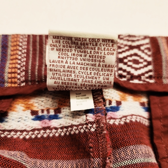 Merona Aztec Southwest Print Boho Pink Tribal Shorts Size 18 Pockets - Picture 5 of 6